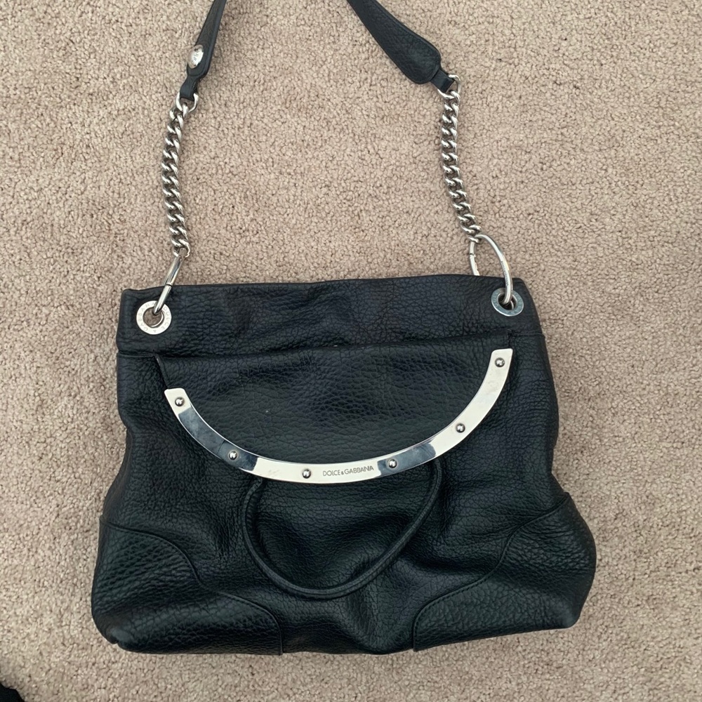 Dolce & Gabbana Black convertible shoulder/tote